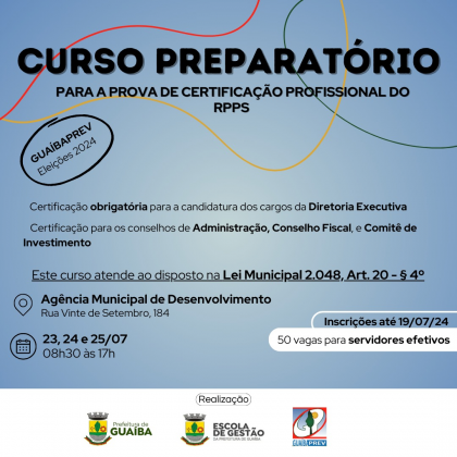 Curso preparatório certificações RPPS